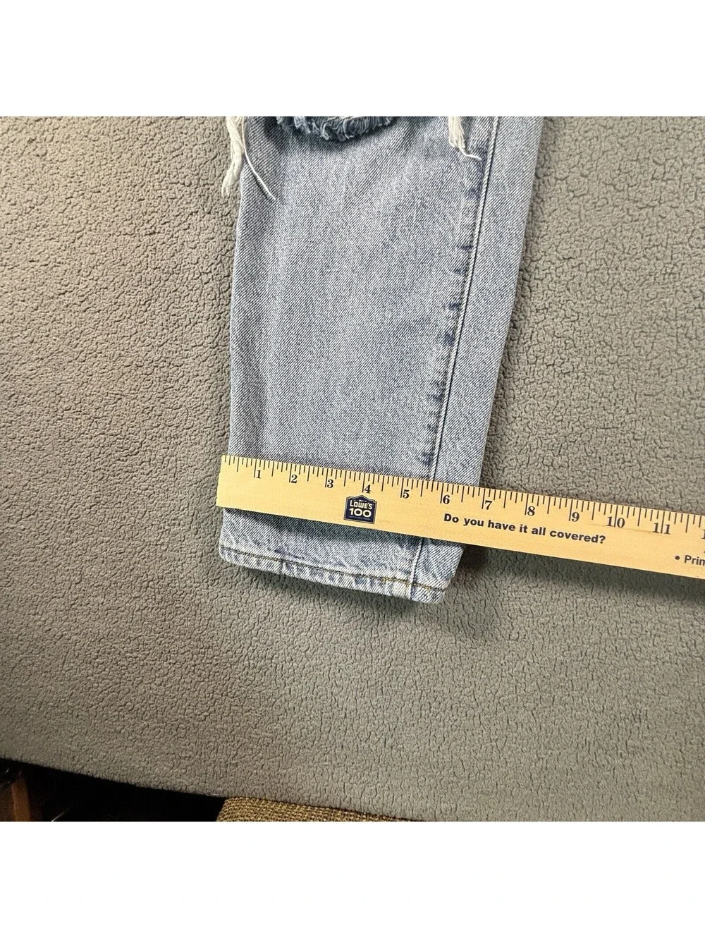 Pacsun 25 High Rise Straight Distressed Jeans - Button Fly Denim